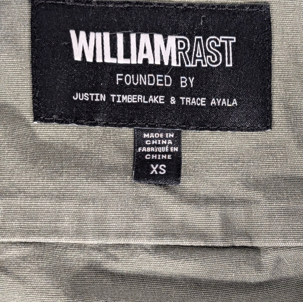 William Rast-Knotto Olive Green Shirt Jacket w/ Patchwork & Pins Size Junior XS - Picture 6 of 13
